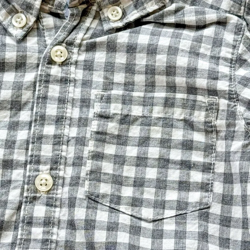 Carter’s Toddler Boys Button Down Plaid Cotton Onesie Bodysuit